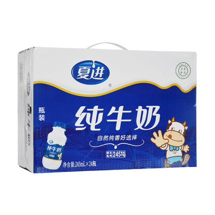 夏进 瓶装纯牛奶243ml*24瓶