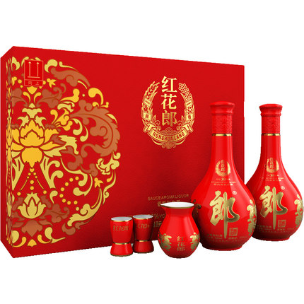 郎酒 红花郎10 53度酱香型白酒500ml*2瓶礼盒