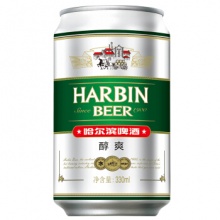 哈尔滨啤酒 醇爽啤酒 330ml*24听