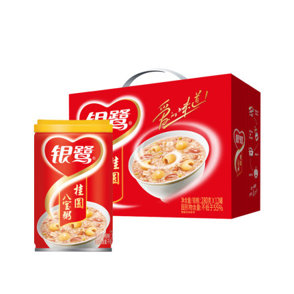 银鹭 桂圆八宝粥 280g*12罐