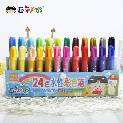 西瓜太郎儿童水彩笔套装12色