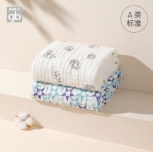 Goodbaby好孩子婴儿浴巾纯棉纱布本白 110*120cm