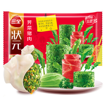  三全 状元水饺 荠菜猪肉口味 1.02kg 60只