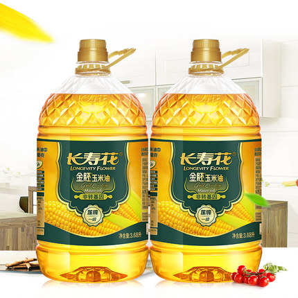 长寿花金胚玉米油3.68L*2桶