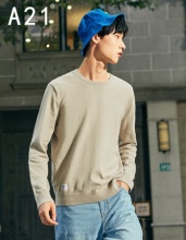 21 男子纯色圆领毛衣