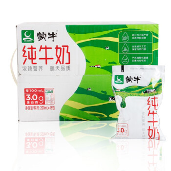 蒙牛 百利包纯牛奶200ml*16袋
