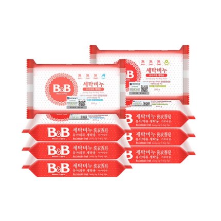 B＆B/保宁 洋槐甘菊香 婴儿洗衣皂200g*8块