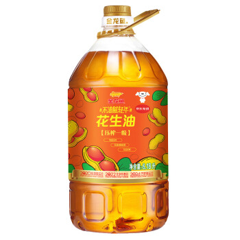  金龙鱼 物理压榨 压榨一级花生油6.18L