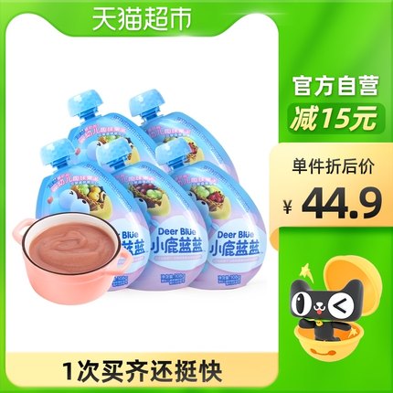 小鹿蓝蓝  婴儿辅食 水果泥108g*5袋