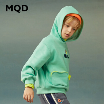 MQD 儿童连帽加绒保暖卫衣