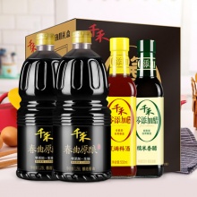 千禾 生抽料酒香醋1.28L*2+500ml*2
