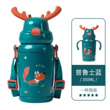 Face 儿童保温杯带吸管350ml