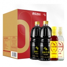 千禾 金标生抽1.52kg*2+白醋500ml+烹调料酒500ml
