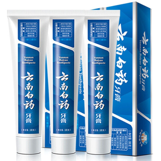 云南白药 牙膏留兰香型180g*3