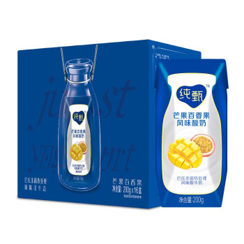 蒙牛   纯甄 常温风味酸牛奶 芒果百香果口味200g*16 盒