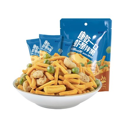 洽洽 虾条伴果烤肉味坚果炒货300g