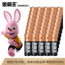 金霸王(Duracell) 碱性电池 5号电池 40粒装