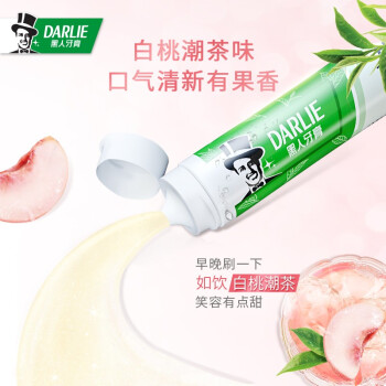 黑人 茶倍健初萃茶·白桃味牙膏160g 