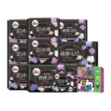 高洁丝 纯棉日夜组合62片+16片卫生巾