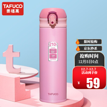 泰福高 超轻便携304不锈钢保温杯480ml