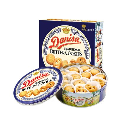 DANISA/皇冠 曲奇饼干 原味铁盒装454g