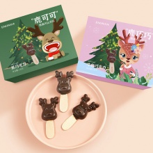 怡浓 糜鹿造型黑巧克力棒棒糖圣诞礼盒2盒共26支