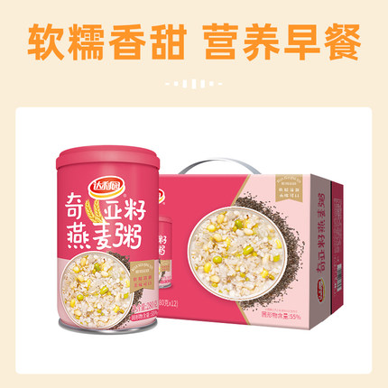 达利园 奇亚籽燕麦八宝粥280g*12罐