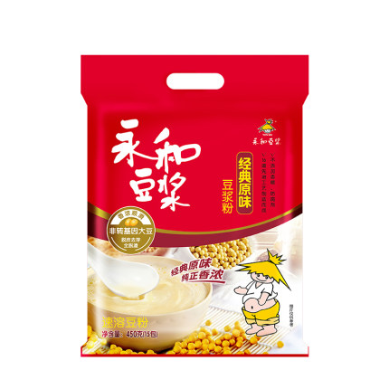  永和豆浆 经典香醇原味低甜450g豆浆粉
