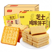 比比赞芝士咸味饼干400g+豆乳威化252g