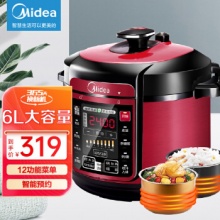 美的 电压力锅 双胆6L