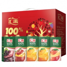汇源100%果汁臻贵礼盒混合装1L*5盒