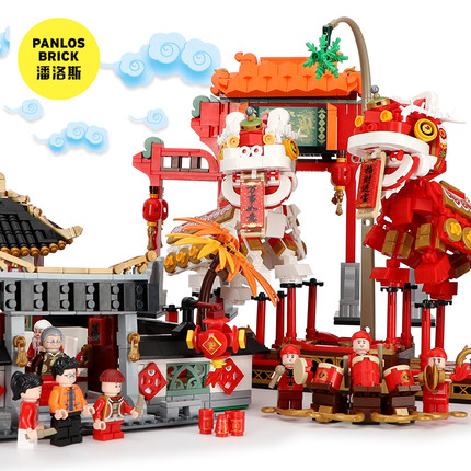 潘洛斯 中国风系列拼装积木玩具