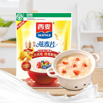 西麦 燕麦片 无添加蔗糖1000g袋