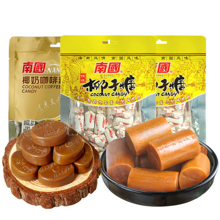 南国 海南大粒椰子糖200g*3袋