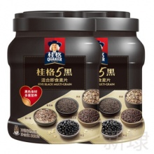 桂格5黑混合即食燕麦片860g*2罐 送气垫梳