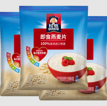 桂格 原味即食燕麦片 1478g*3袋