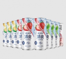 RIO锐澳 清爽5度微甜气泡鸡尾酒330ml×9罐+气泡水*1罐