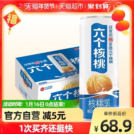养元 六个核桃植物蛋白饮料精品型240ml*20罐