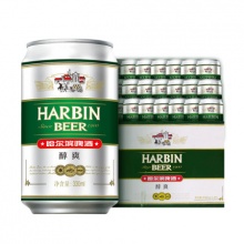 哈尔滨 哈啤醇爽9度330ml*24听