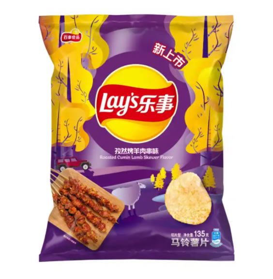 乐事 薯片孜然烤羊肉串味135克