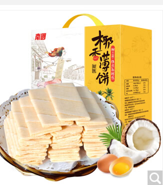 南国 椰香薄饼干810g 礼盒装