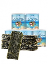 赶海娃 芝麻夹心海苔脆大片罐装40g*3