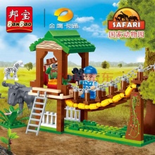 邦宝 生活系列吊桥营地积木