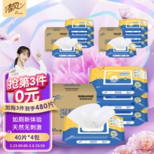 清风  湿厕纸40片*4包