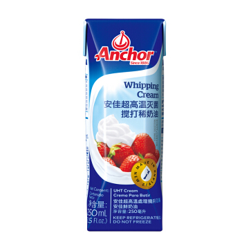 安佳 搅打淡奶油稀奶油 原味 250ml 