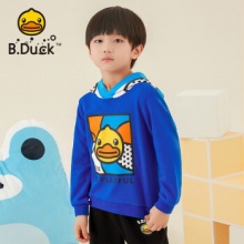 B.duck小黄鸭儿童圆领连帽卫衣