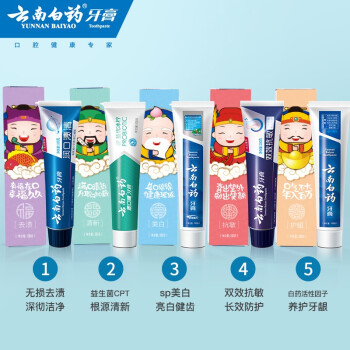 云南白药 五福家庭装牙膏500g