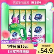 超能 双离子洗衣液11斤1瓶8袋