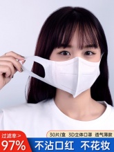 掌护 网红显脸小防晒薄款3d立体口罩30片