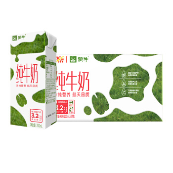  蒙牛 纯牛奶200ml×24包